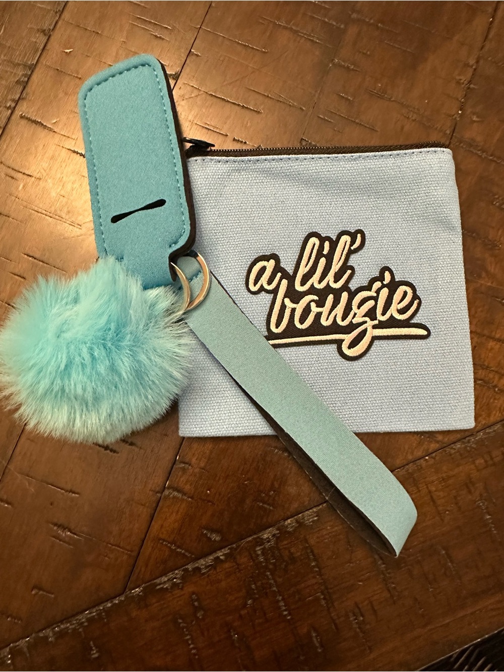 Bag Charms & Pouch w/ Wristlet strap